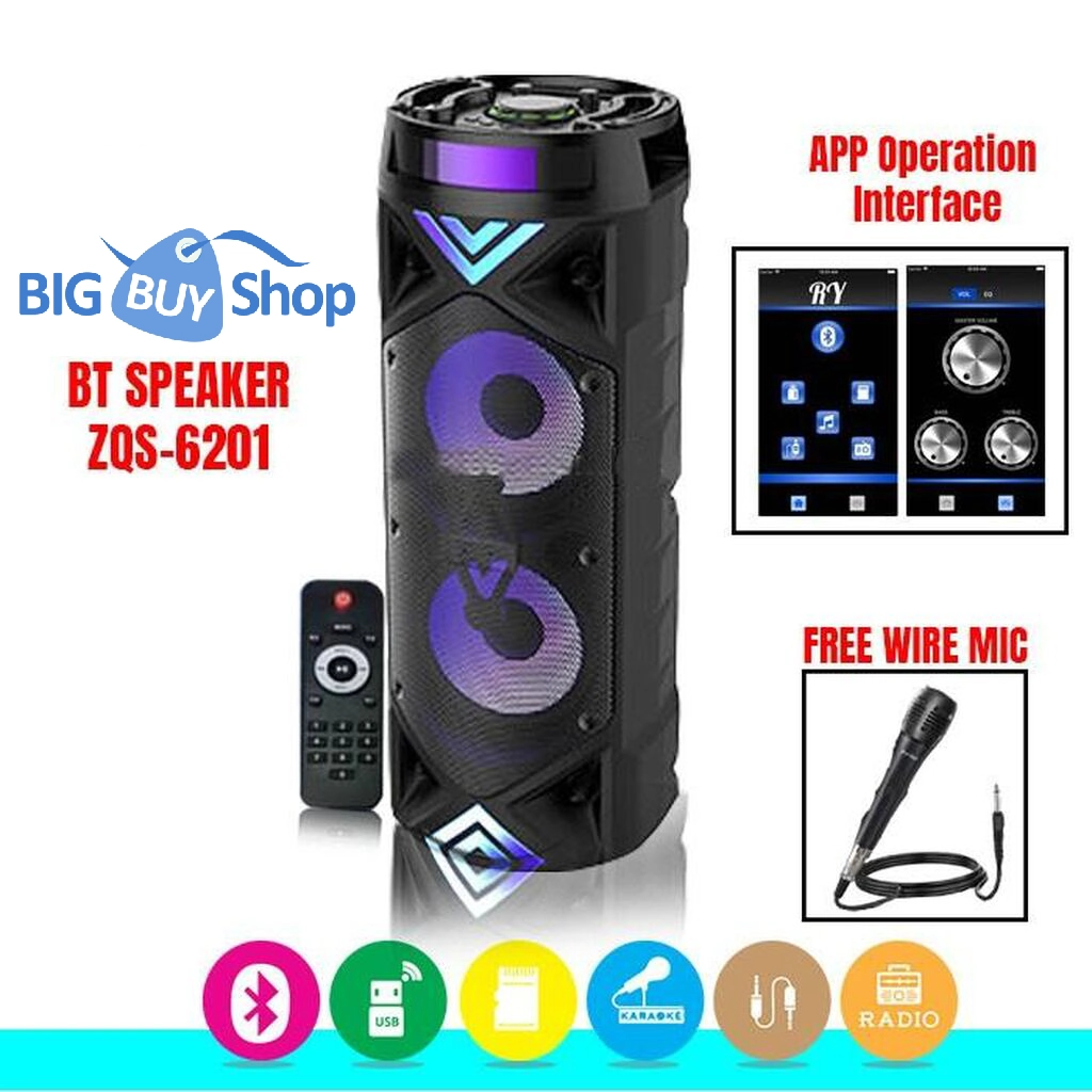 BIG BT Speaker Party Hangszóróhangfal mikrofonnal ZQS-6201