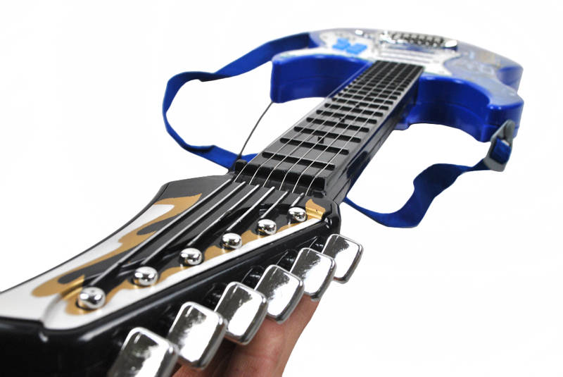 Rock’n’Roll gitár mikrofon+állvány erősítő készlet – kék 13