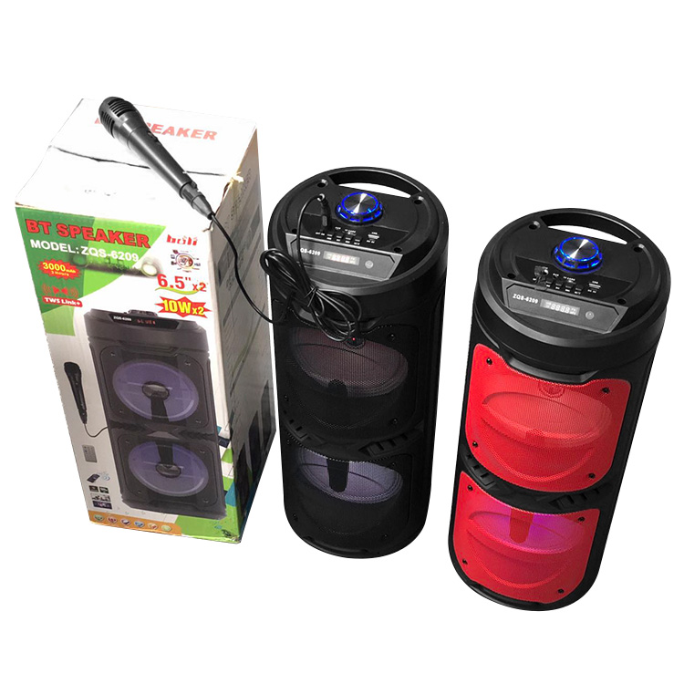 Bluetooth-Hangszoro-Karaoke-Mikrofonnal-TF-USB-AUX-FM-2x10W-3000mAh-ZQS6209-4