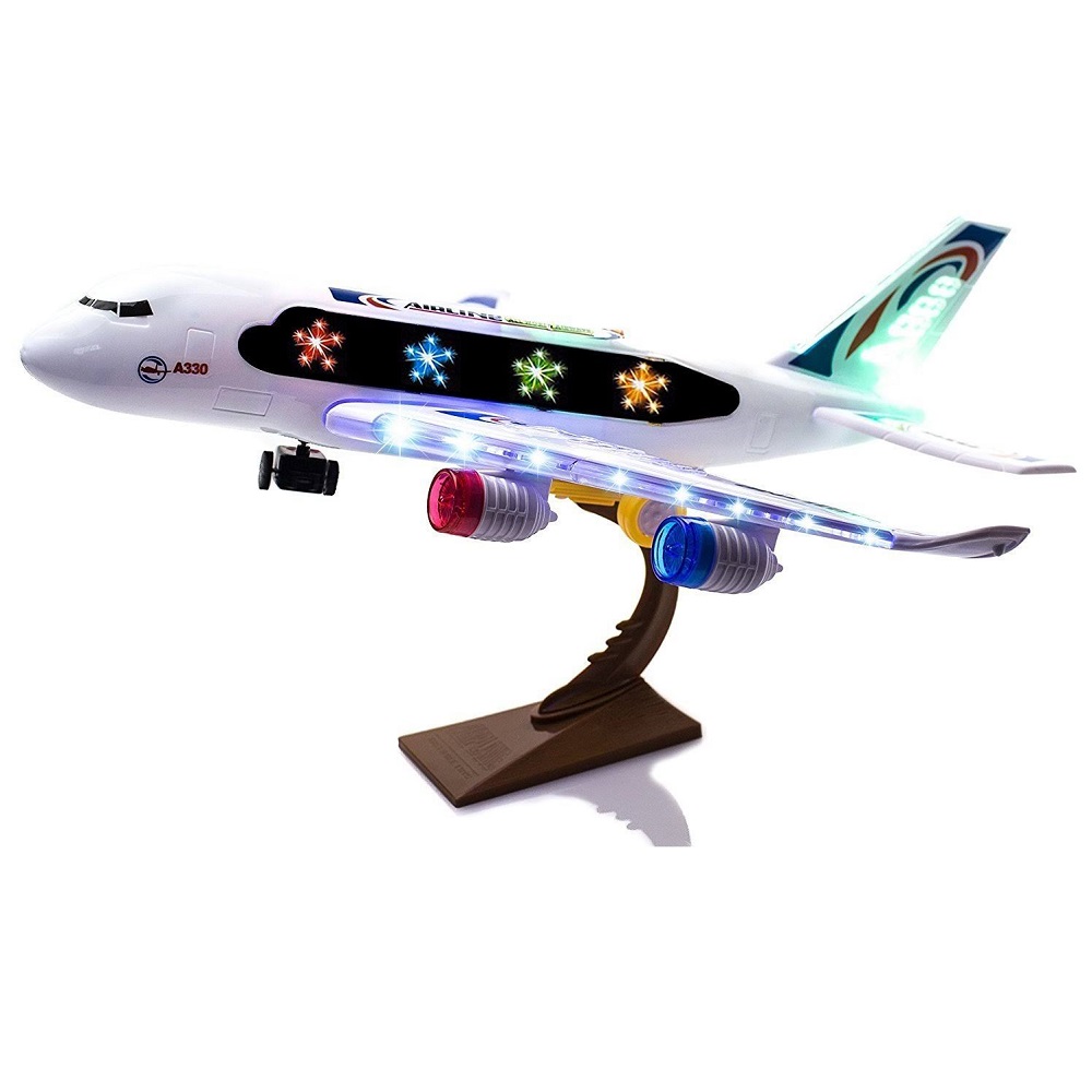 Elemes, világító, zenélő játék repülőgép gyermekeknek 3