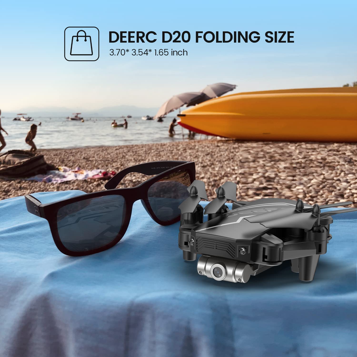 DeercD20 kamerás mini drón távirányítóval – 360°-ban átfordul (4)