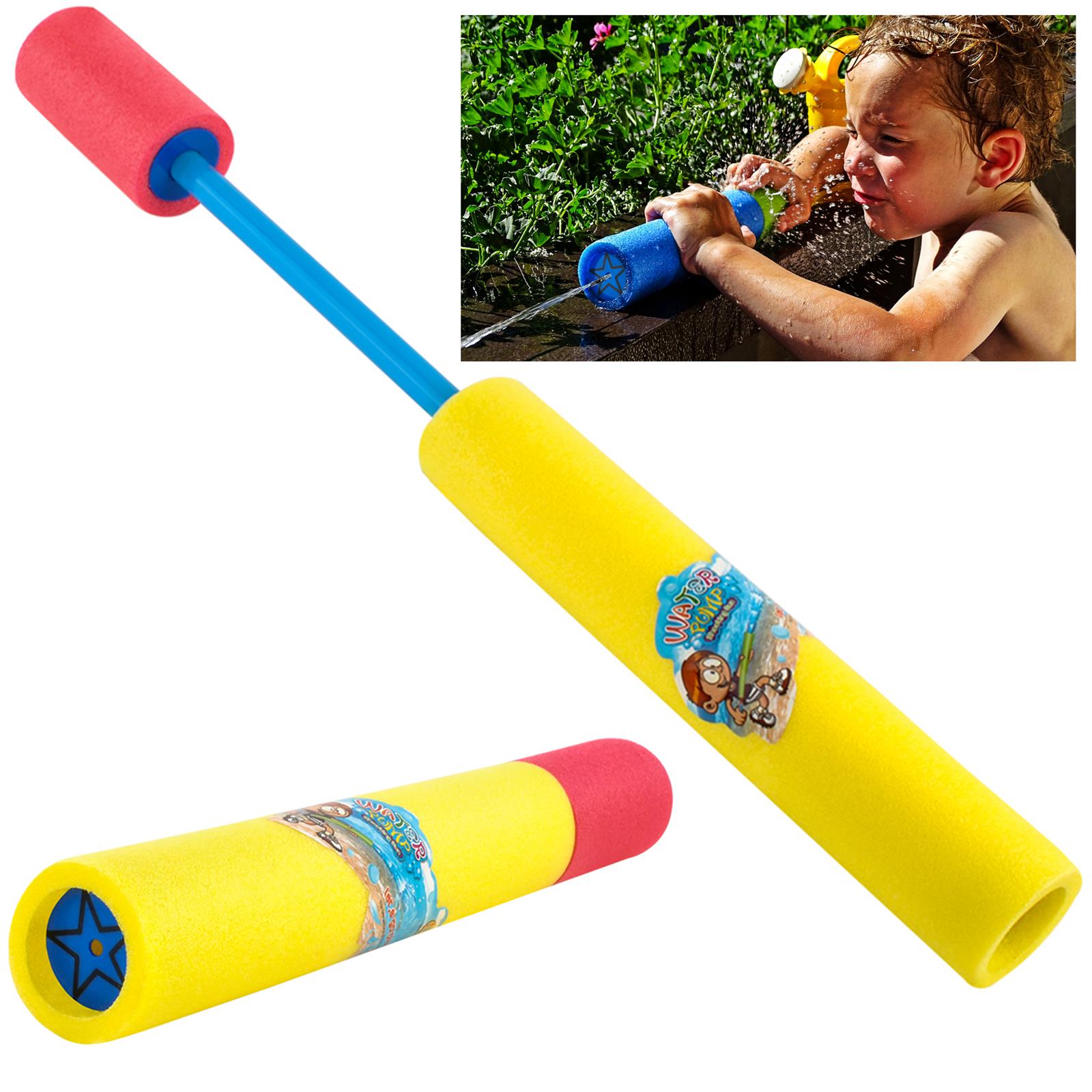 Puha, könnyű habszivacsból készült vízipisztoly gyerekeknek, 10 m-es vízsugár – 35cm x 5cm, többszínű (BB-7281) (4)