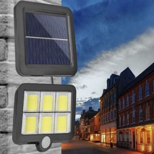100 LED-es szürkület- és mozgásérzékelős, kültéri szolár lámpa (BBL) - Image 4