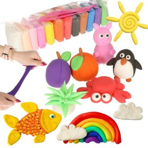 24 színű, könnyen formázható, nem ragadó gyurma készlet modellező spatulákkal - fejleszti a kreativitást és a kézügyességet (BBMJ) (FX) - Image 1
