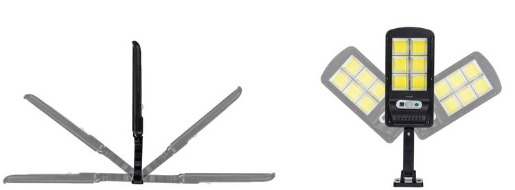 120 COB LED napelemes lámpa sötétedés érzékelővel és távirányítóval (BB-19443) (14)