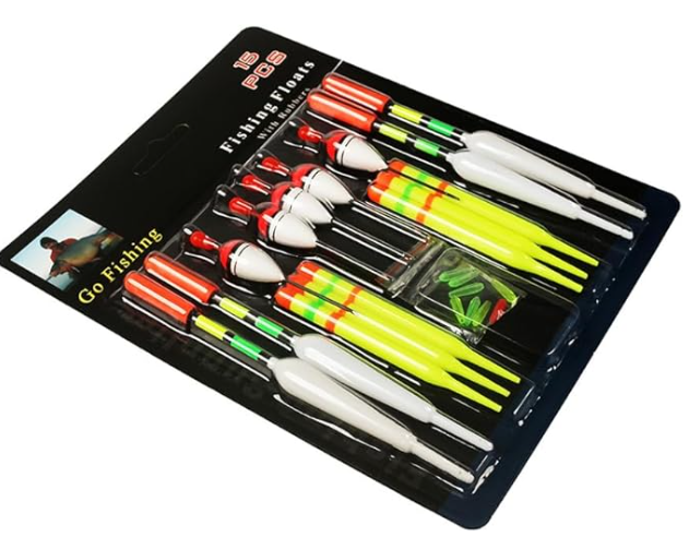 15 darabos professzionális függőleges bója horgászúszó szett (BBHR) 6