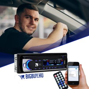 Bluetooth autórádió fejegység – kihangosító, telefonos zenehallgatás, MP3/USB/SD lejátszás, távirányító és LCD kijelző (BBL) - Image 3