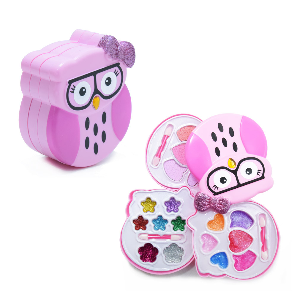 3 szintes bagoly formájú smink készlet gyerekeknek – összecsukható