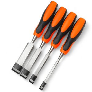 4 darabos rozsdamentes famegmunkáló vésőkészlet – 6mm, 12mm, 18mm, 24mm (BBL) - Image 3