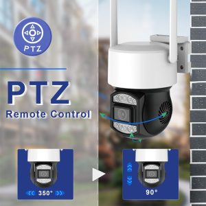 Telefonról vezérelhető PTZ02 WIFI-s biztonsági kamera - mozgásérzékelős, 360°-ban forgatható, időjárásálló - fekete - JE-A9 (BBV) - Image 4