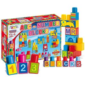Maxi blocks 64 db-os óriás lego készlet felragasztható betűkkel és számokkal - 1,5 éves kortól (BBJ) - Image 1