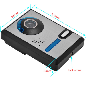 Vezetékes 7″színes kijelzős otthoni kaputelefon rendszer HD kamera, LCD képernyő, videó és hang (BBV) - Image 6