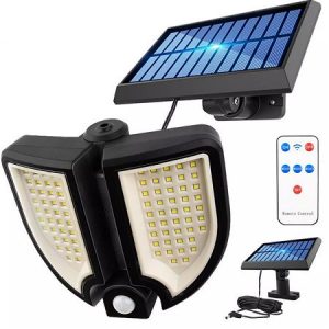 90LED-es, mozgásérzékelős forgatható napelemes lámpa távirányítóval YT-90 (THM) - Image 2