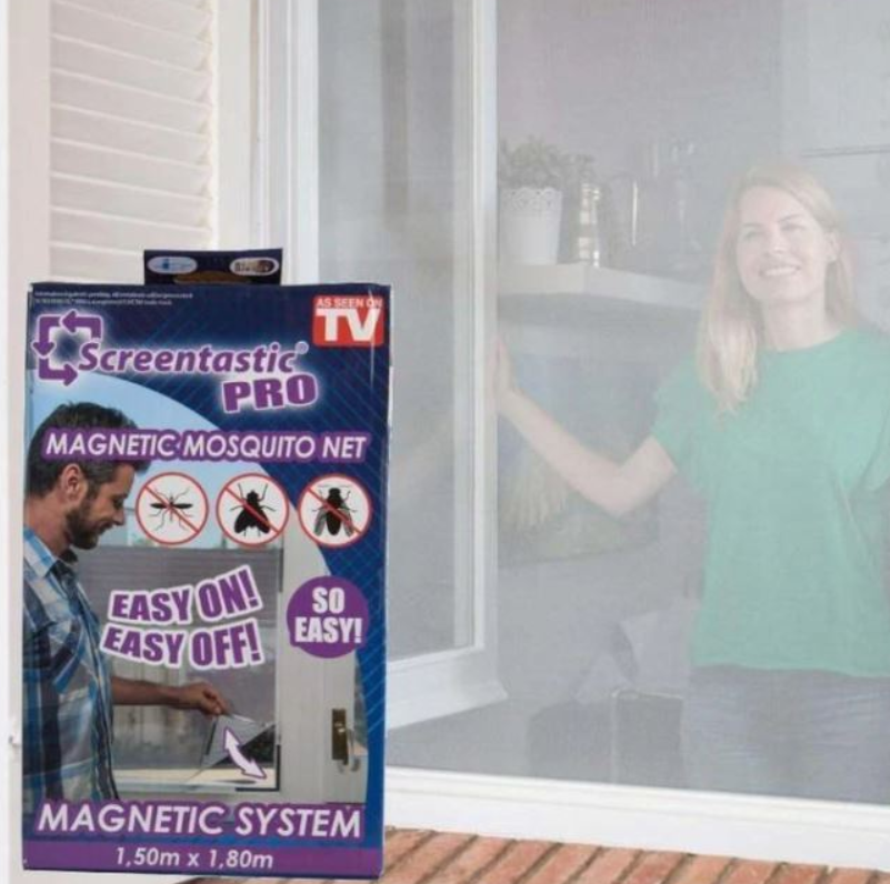Ablakra rögzíthető méretre vágható mágneses szúnyogháló 150 X 180 cm 2