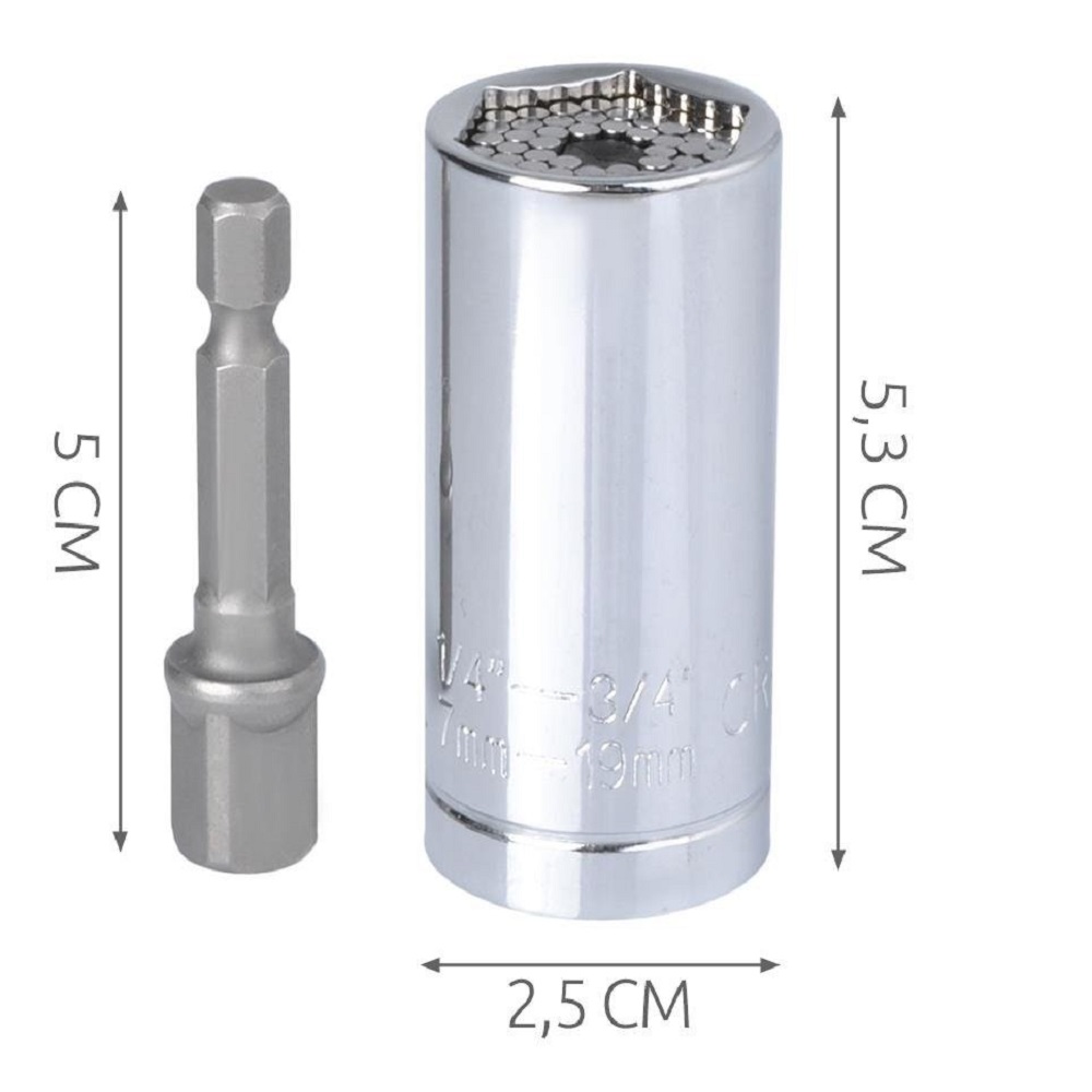 Acélból készült – univerzális csőkulcs – minden csavarfejhez (BB-4296) (2)