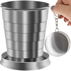 2in1 összecsukható, mini pohár és kulcstartó - max 80 ml (BBL) - Image 1