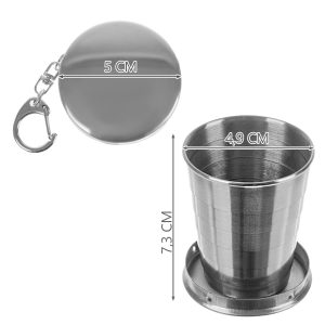 2in1 összecsukható, mini pohár és kulcstartó - max 80 ml (BBL) - Image 13