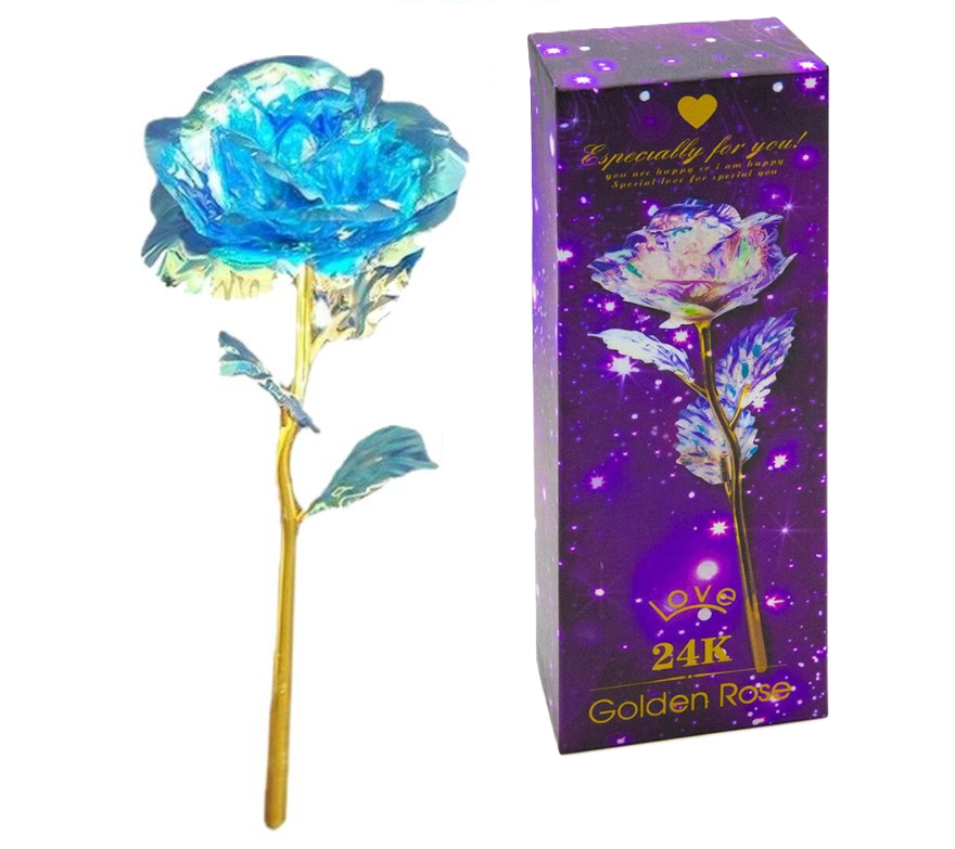 Aranyozott LED-es örök rózsa díszdobozban – kiváló ajándék nőknek 2 másolata