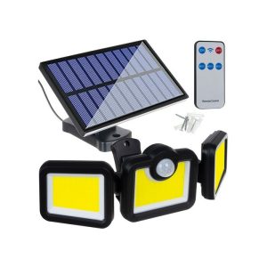 171 COB LED-es napelemes fali lámpa, fény- és mozgásérzékelővel, távirányítóval JD-2959A (BBV) - Image 10