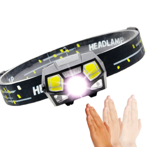COB LED 2×40 lumenes mozgásérzékelővel és vörös fényjelzéssel ellátott fejlámpa (BBV) - Image 17