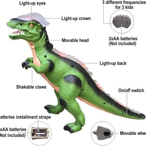 Dilophosaurus távirányítós játék dínó világító dupla taréjjal - 40 cm (BBMJ) - Image 6