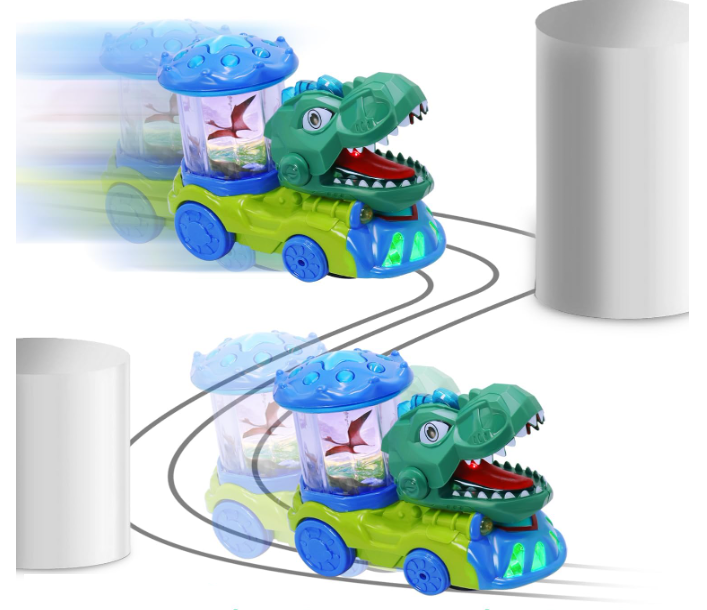 Dinoszaurusz szállító játék autó – automatikus mozgásokkal, hangokkal és fényekkel 12