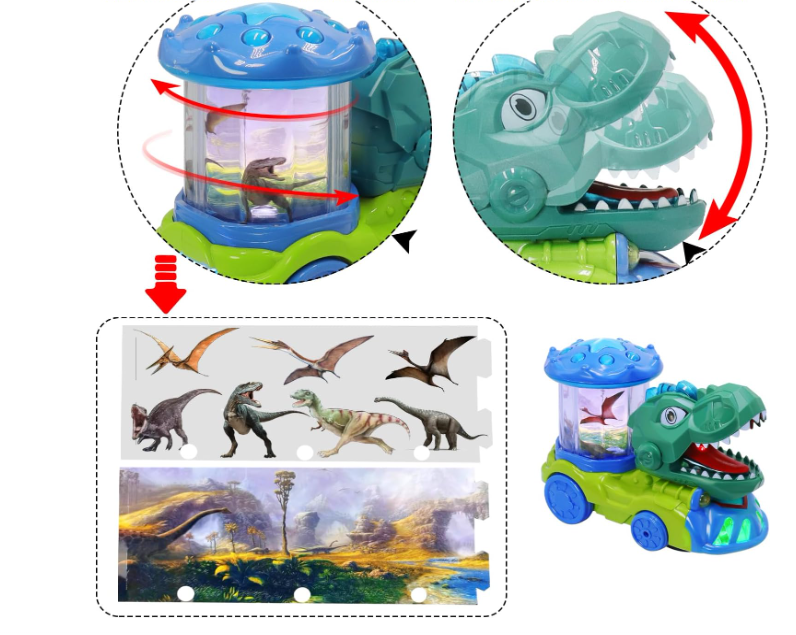 Dinoszaurusz szállító játék autó – automatikus mozgásokkal, hangokkal és fényekkel 13