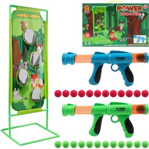 Céllövő játékfegyver felállítható táblával, szivacstölténnyel -POWER SHOOTER (BBJ) - Image 5