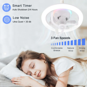 E27 LED mennyezeti ventilátor izzólámpa, távirányítóval szabályozható - RGB (THM) - Image 9