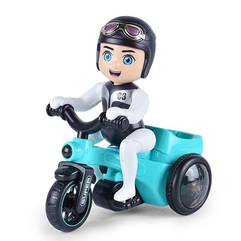 Egykerekező motoros kaszkadőr figura zenével és fényhatásokkal (2)