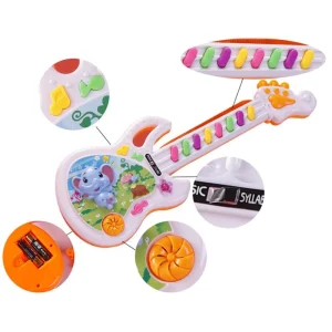 Nyakba akasztható elemes játék gitár dallamokkal - 45 cm (BBMJ) - Image 11