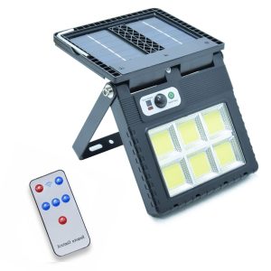 Falra rögzíthető, erős fényű, távirányítós napelemes fali lámpa - W783-6 (BBV) - Image 1