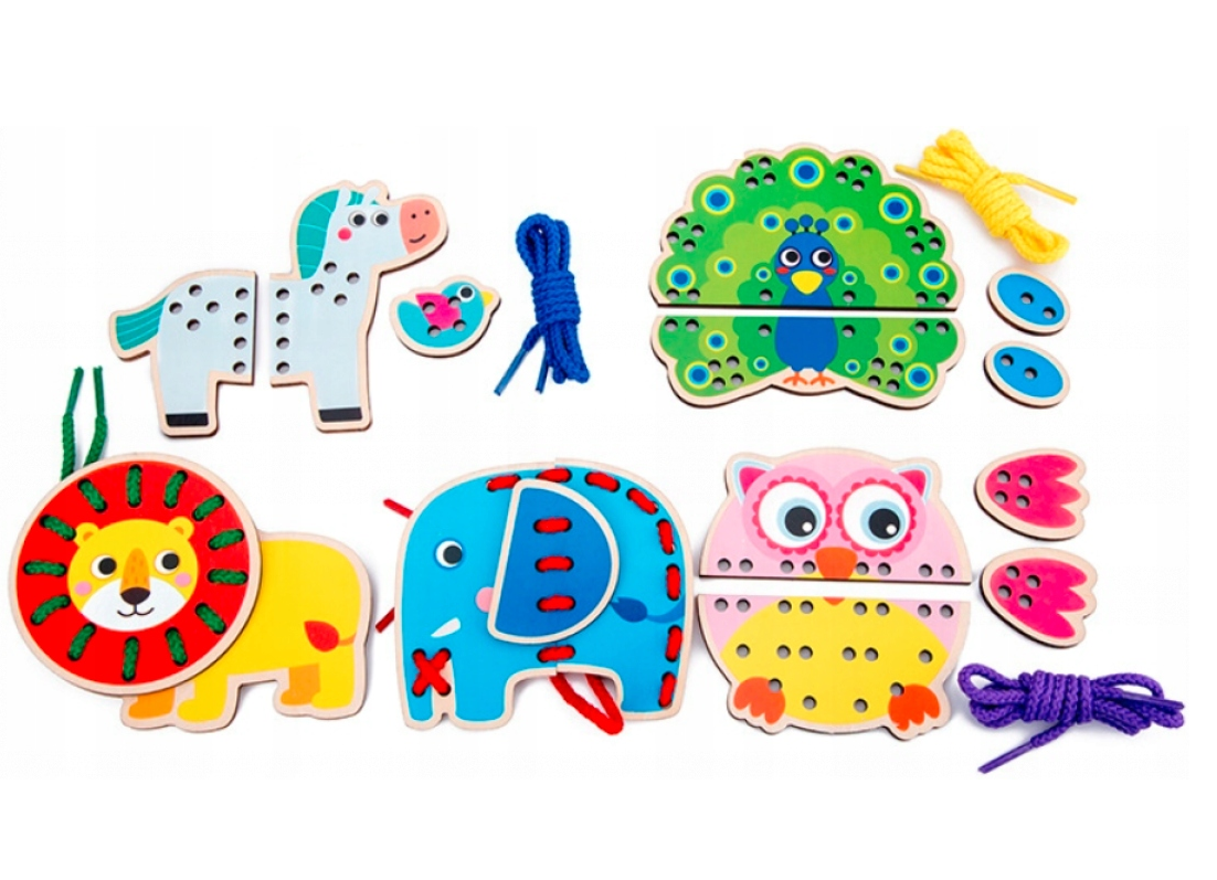 Fából készült interaktív fűzőkártyás játék 9