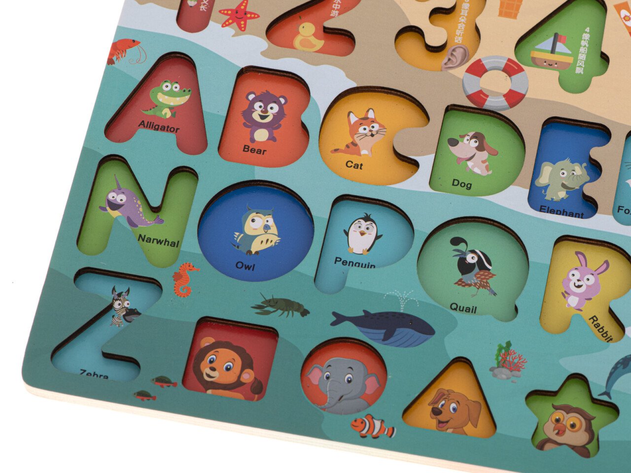 Fából készült montessori logaritmikus oktató tábla – koordináció és a motoros készség fejlesztő játék 5