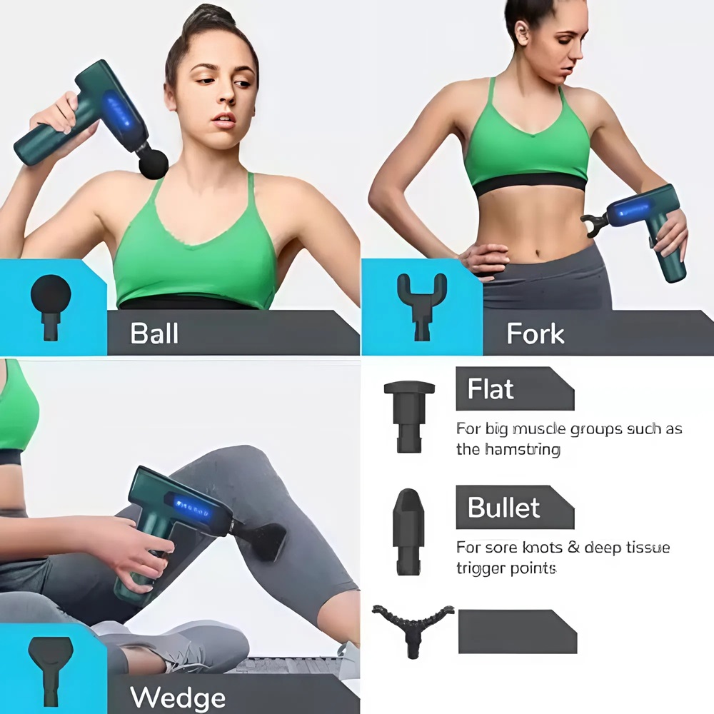 Fascial Gun – többfunkciós vibrációs masszázspisztoly LED kijelzővel – hatékony fájdalomcsillapítás és mélylazítás 6