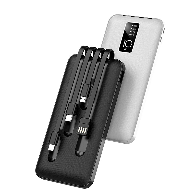 Fast-Charging-10000mAh-Power-Banks-Charger-Built-in-Micro-USB-Type-C-Lightning-USB-4-in-1-Cable-Portable-Mobile-Power-Bank