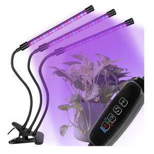 Flexibilis csíptethető-, és állítható 3 karos LED növénynevelő lámpa - 3 világítási móddal, 9 állítható fényerősséggel (BBV) - Image 1