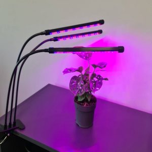 Flexibilis csíptethető-, és állítható 3 karos LED növénynevelő lámpa - 3 világítási móddal, 9 állítható fényerősséggel (BBV) - Image 2