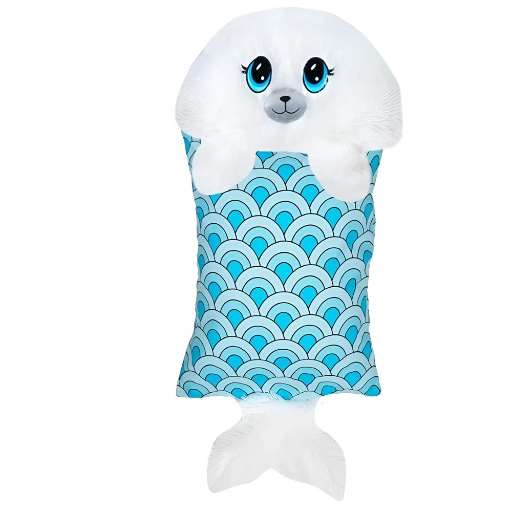 Fluffaluff fóka pets ultra puha szunyókáló plüss párna – tökéletes ölelhető alvópárna gyermekeknek (BBM) 1