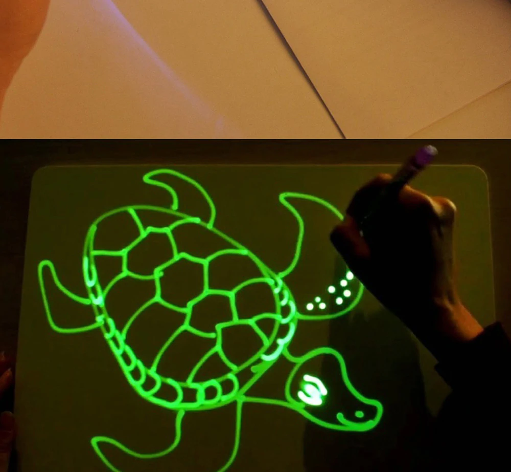 Foszforeszkáló rajztábla – varázslatos, világító rajztábla 3