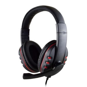 Gamer fejhallgató mikrofonnal - kényelmes, műbőr borítású, összehajtható - fekete, piros (BBV) (BBD) - Image 8