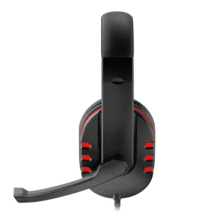 Gamer fejhallgató mikrofonnal - kényelmes, műbőr borítású, összehajtható - fekete, piros (BBV) (BBD) - Image 7