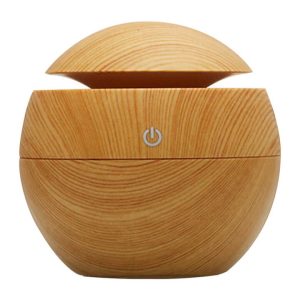 Gömb alakú ultrahangos aroma diffúzor világosbarna színben LED világítással - 130 ml (BBV) - Image 10