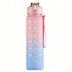 Háromrészes Havita motivációs kulacs szett, rózsaszín-kék színkombinációban, 2L, 900 ml és 300 ml méretű palackokkal - Image 4