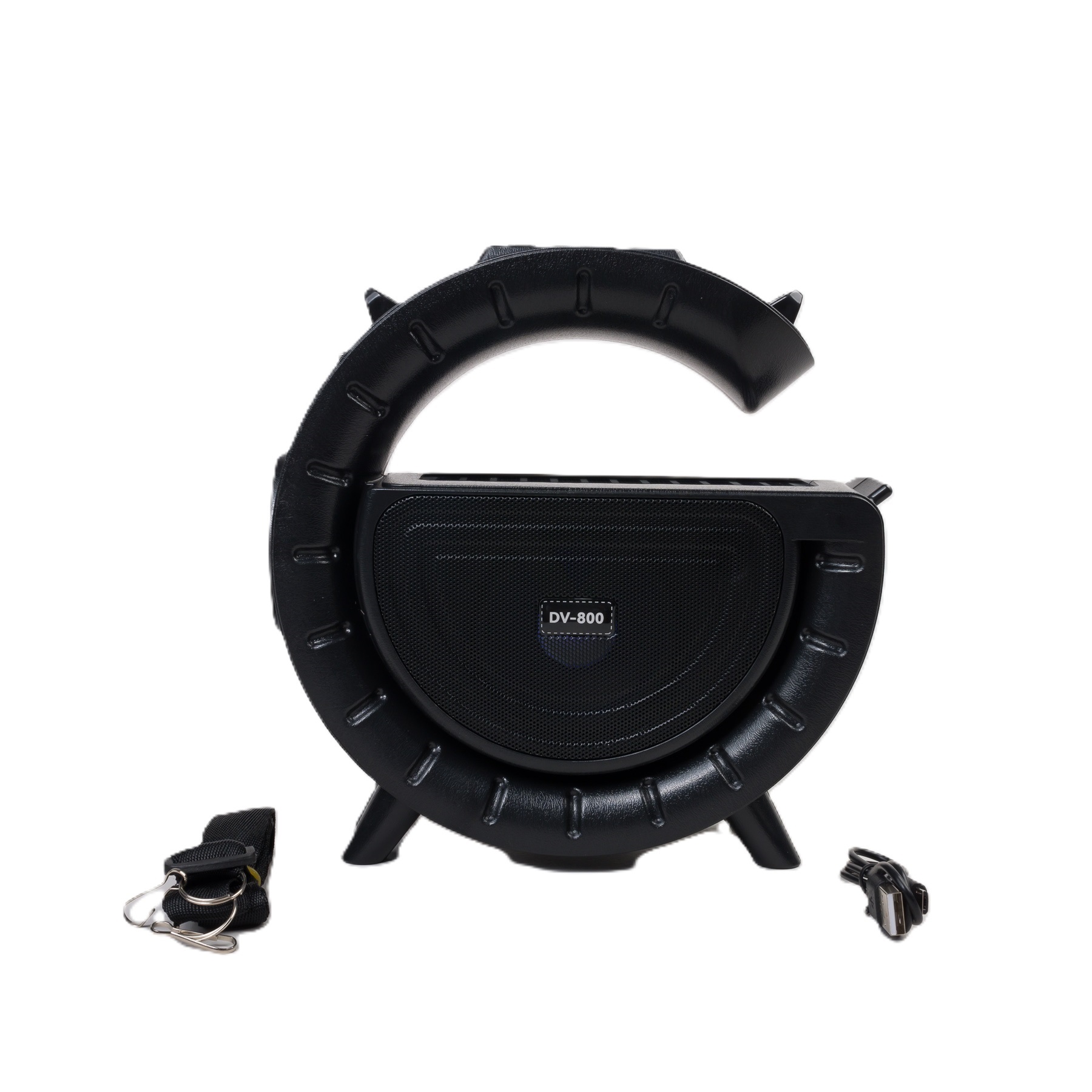 Innovatív hordozható napelemes vezeték nélküli Bluetooth hangszóró lámpával és praktikus vállra akasztható pánttal 6