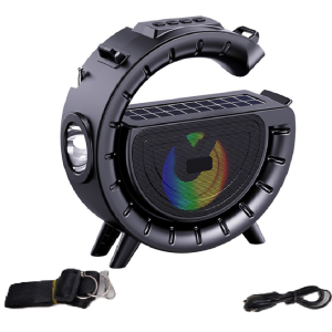 Innovatív hordozható napelemes vezeték nélküli Bluetooth hangszóró lámpával és praktikus vállra akasztható pánttal DV-800 (BBV) - Image 12