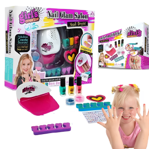 Nail Glam Deluxe manikűrszalon kicsiknek –  körömreszelővel, matricákkal, körömlakkokkal és csillámporokkal – minden, ami csillogás és divat! (BBJ) - Image 1