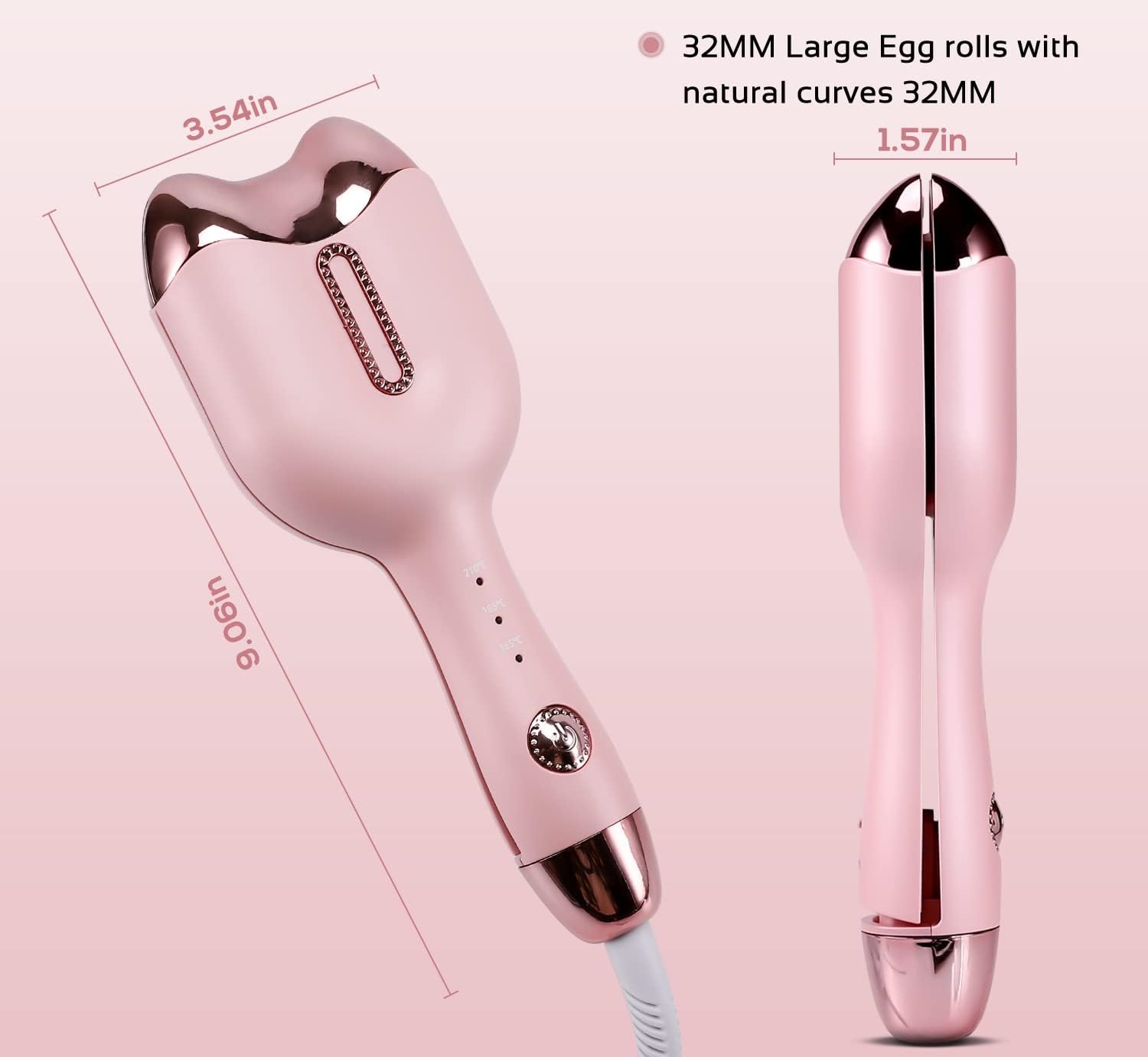 Kerámia hajsütővas 32 mm-es három hőmérséklet-szabályzóval hajhullámos hajformázó