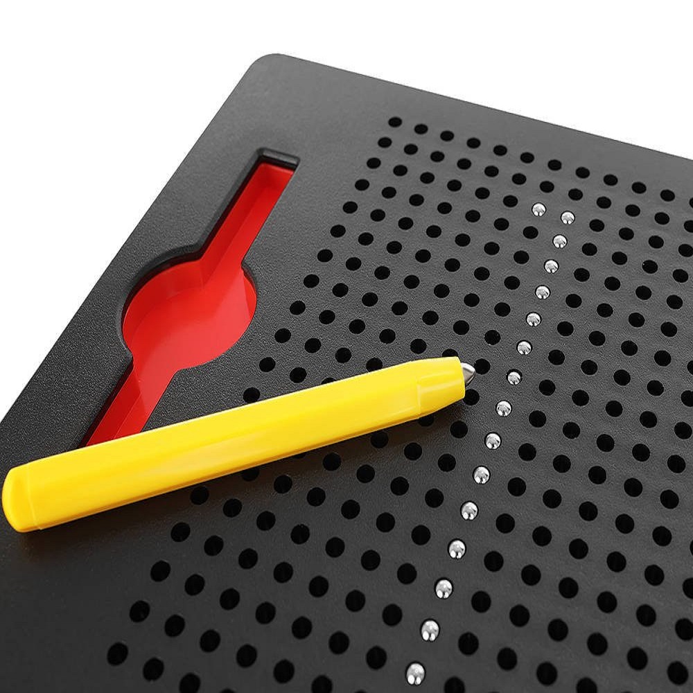 Készségfejlesztő mágneses rajztábla készlet – 380 mágneses golyóval, mintákkal és ceruzával (BB-11400) (10)