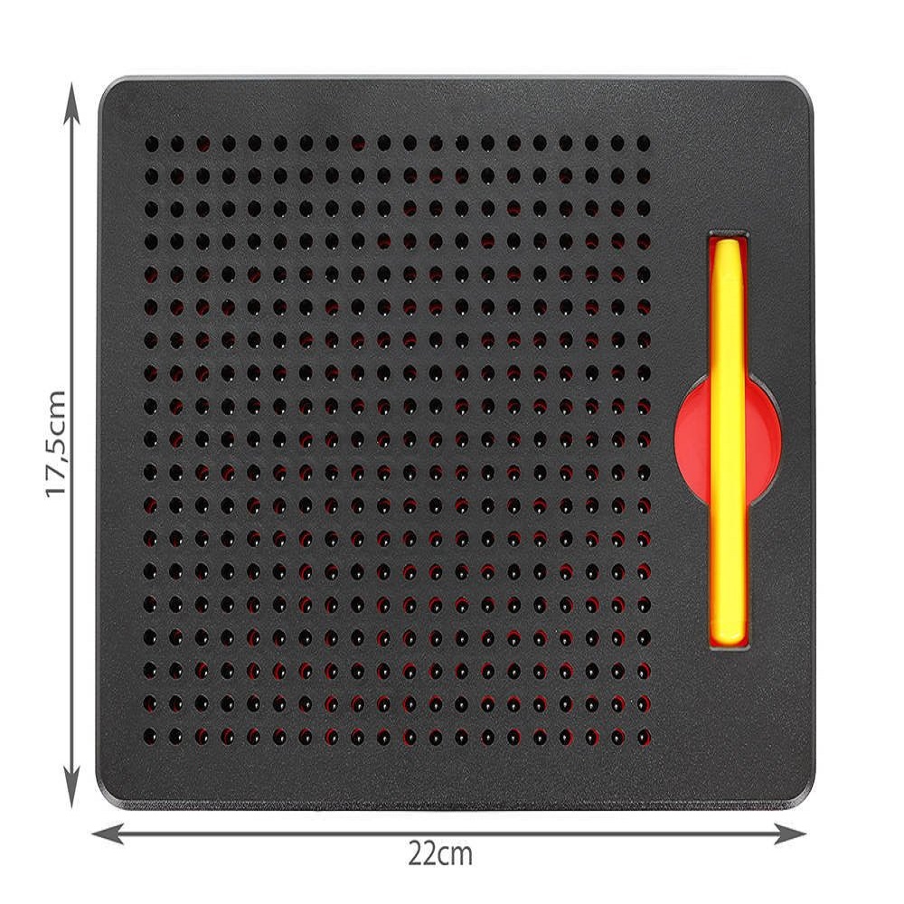 Készségfejlesztő mágneses rajztábla készlet – 380 mágneses golyóval, mintákkal és ceruzával (BB-11400) (2)